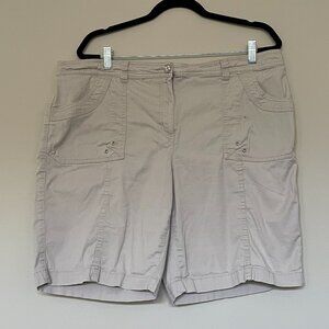 Karen Scott Tan Bermuda Shorts Size 16